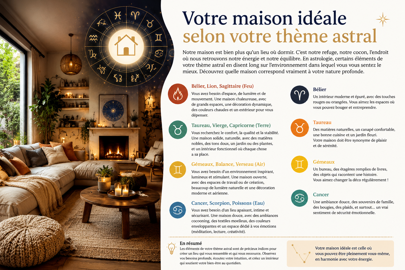 Lire la suite à propos de l’article Votre maison idéale selon votre thème astral